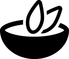 Bowl Of Soup Silhouette Svg Vector, Free Vectors File